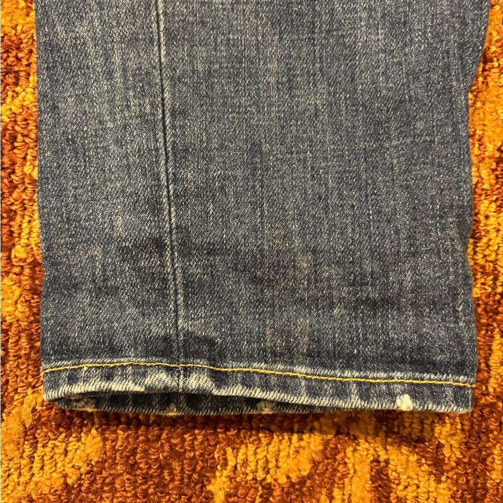 Rag & Bone the Dre Striaght Leg Cuffed Blue Denim Jeans Wmn’s Sz 28 - Picture 11 of 13